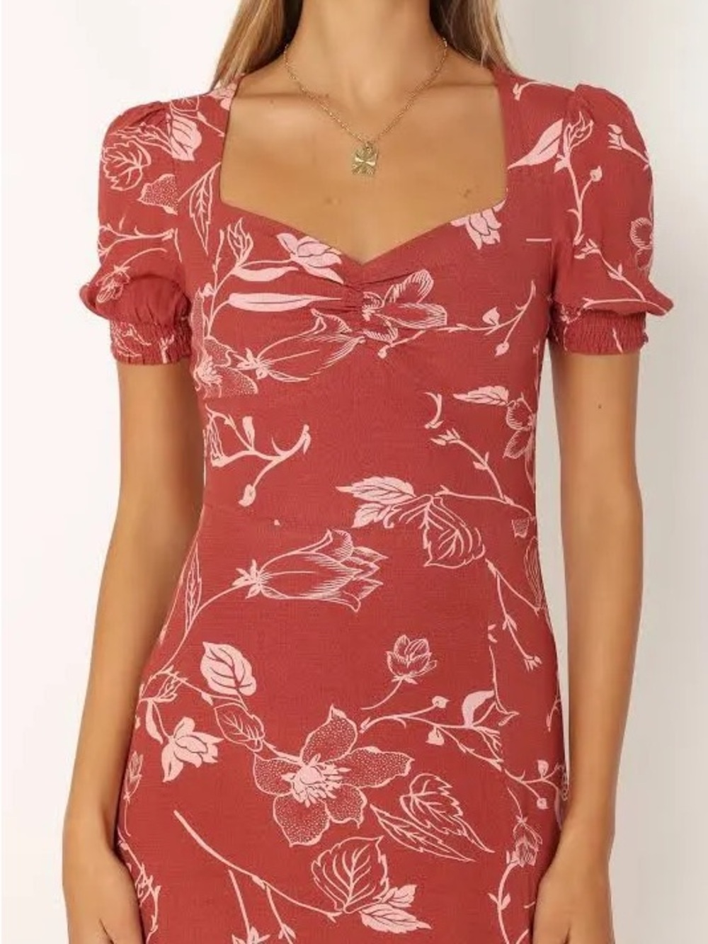 Petal & Pup Franklin Floral Puff Sleeve Midi Dress - Picture 5 of 7